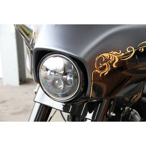 Cult-Werk 7" LED headlight, black Touring